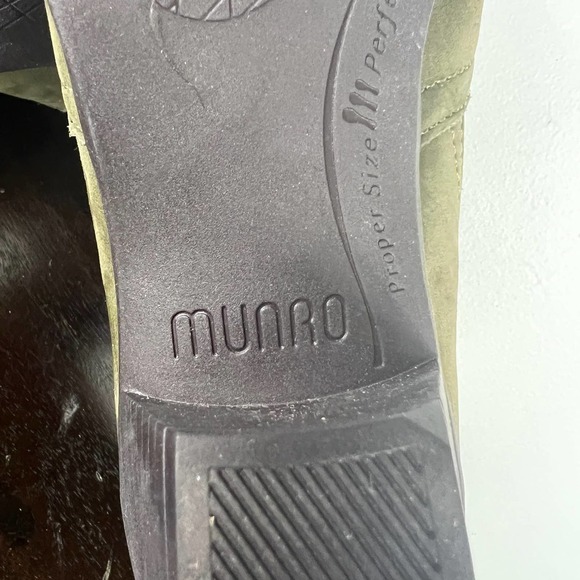 MUNRO JESSIE HEELED NUBUCK LEATHER BOOTIES HERB GREEN SIZE 6M NEW WITHOUT BOX - Picture 9 of 12